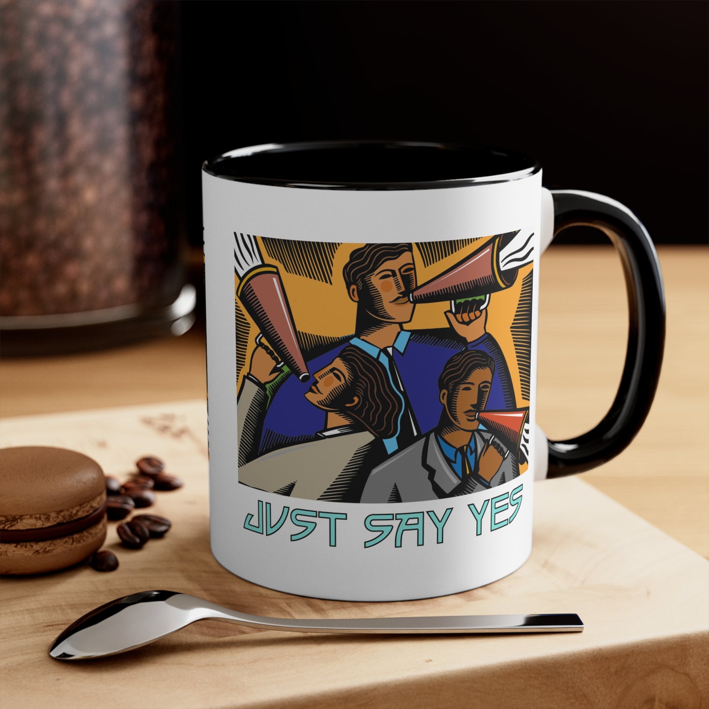 Just Say Yes Accent Coffee Mug, 11oz