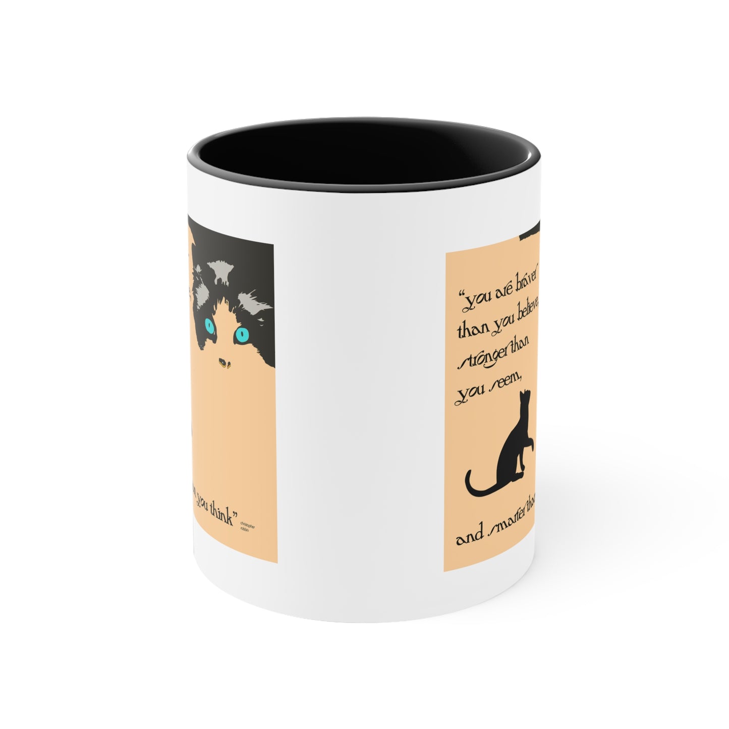 You are Braver than you Believe Accent Coffee Mug, 11oz