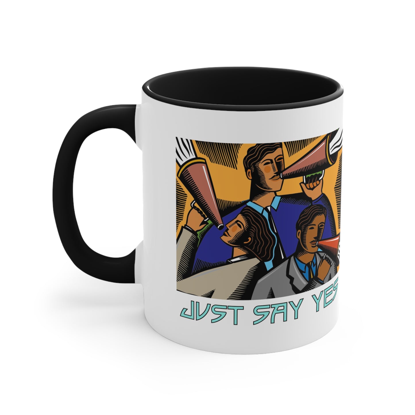 Just Say Yes Accent Coffee Mug, 11oz