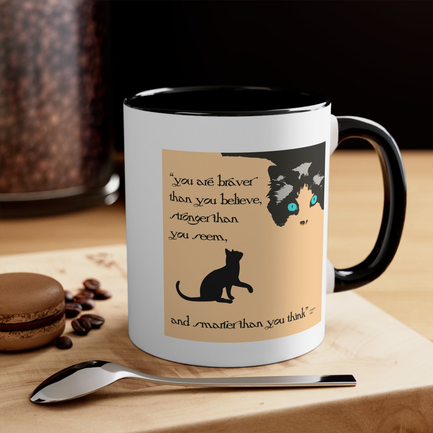 You are Braver than you Believe Accent Coffee Mug, 11oz