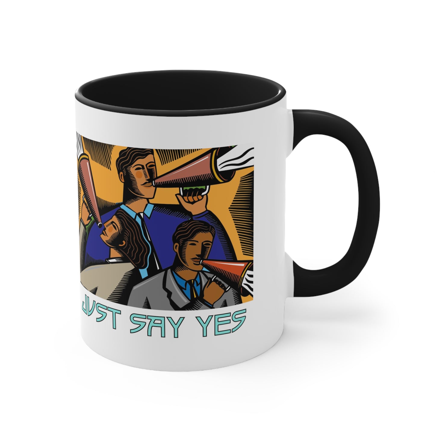 Just Say Yes Accent Coffee Mug, 11oz