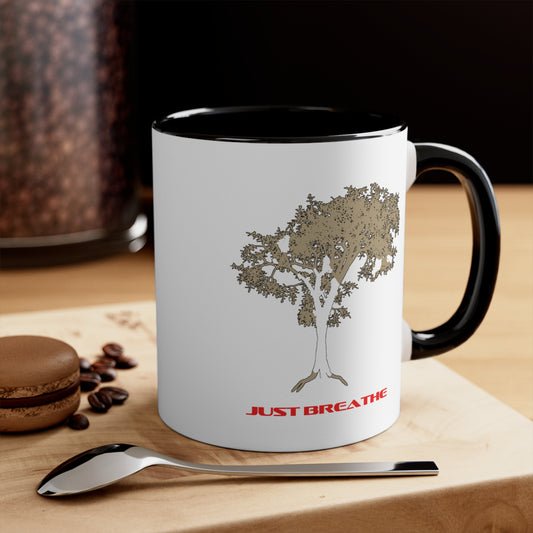 Just Breathe Accent Coffee Mug, 11oz