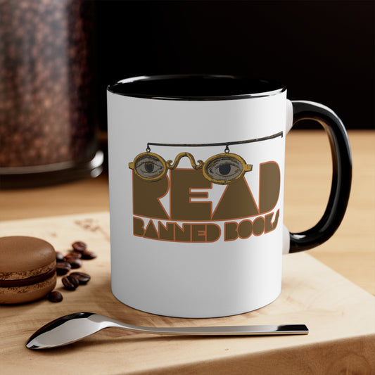 Read Banned  Books-version 2 Accent Coffee Mug, 11oz