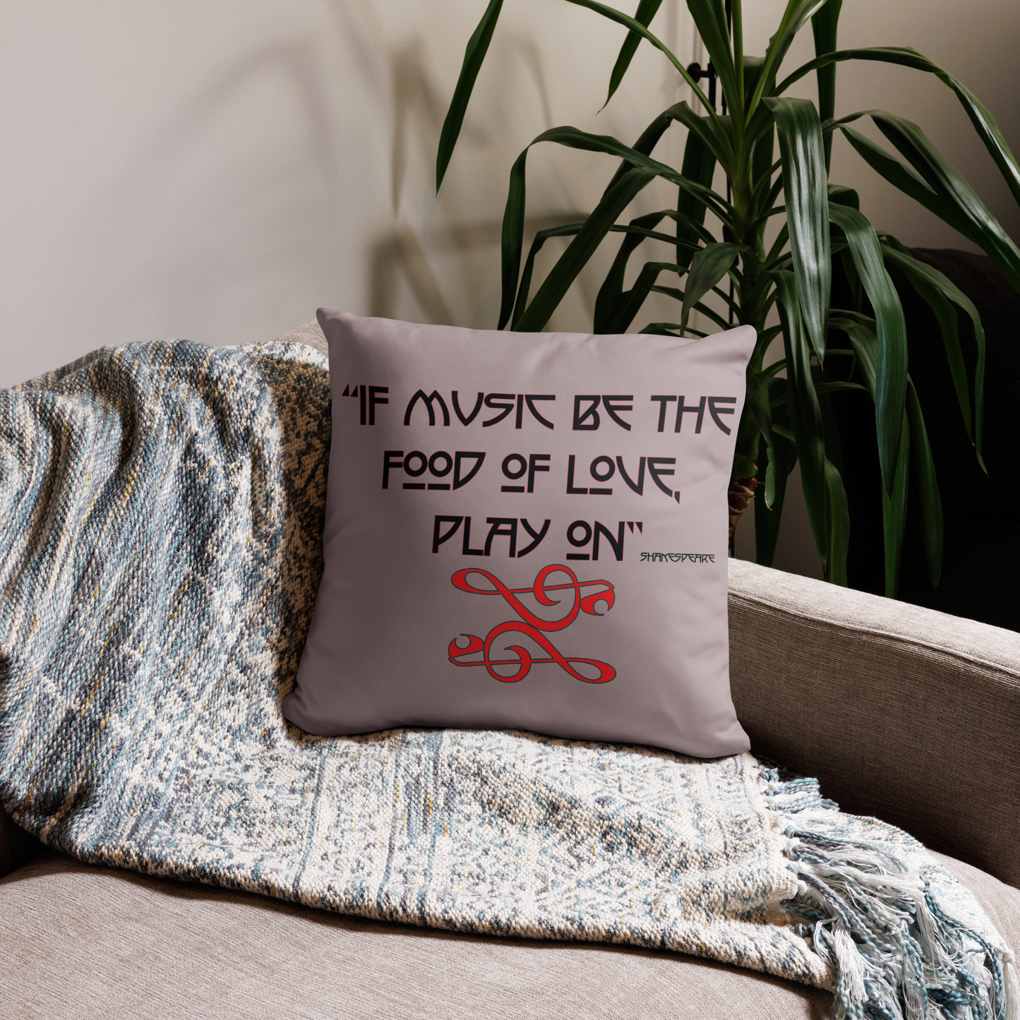 If Music be the Food of Love Pillow Case